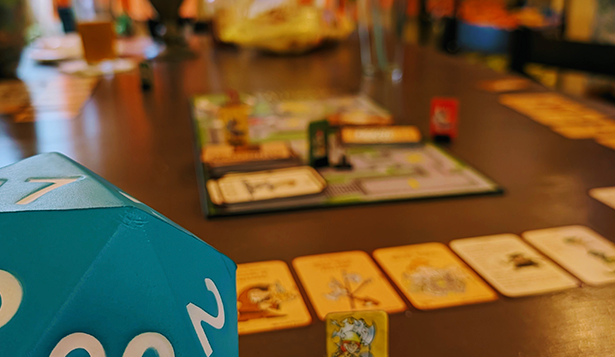 Game night at UniTea with a D20