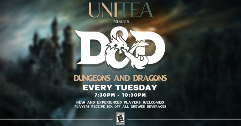 DnD Night at UniTea Kava Lounge every Tuesday